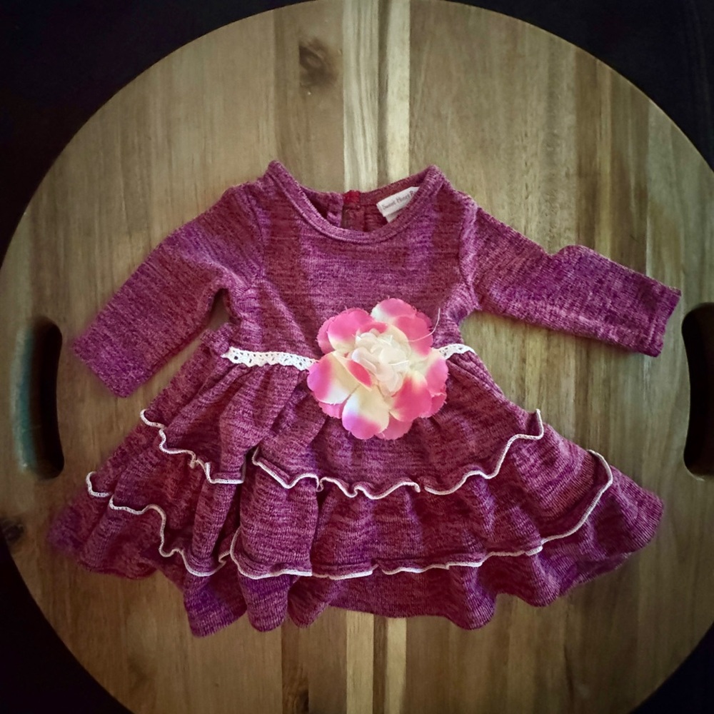 Sweet Heart Rose Burgundy Dress